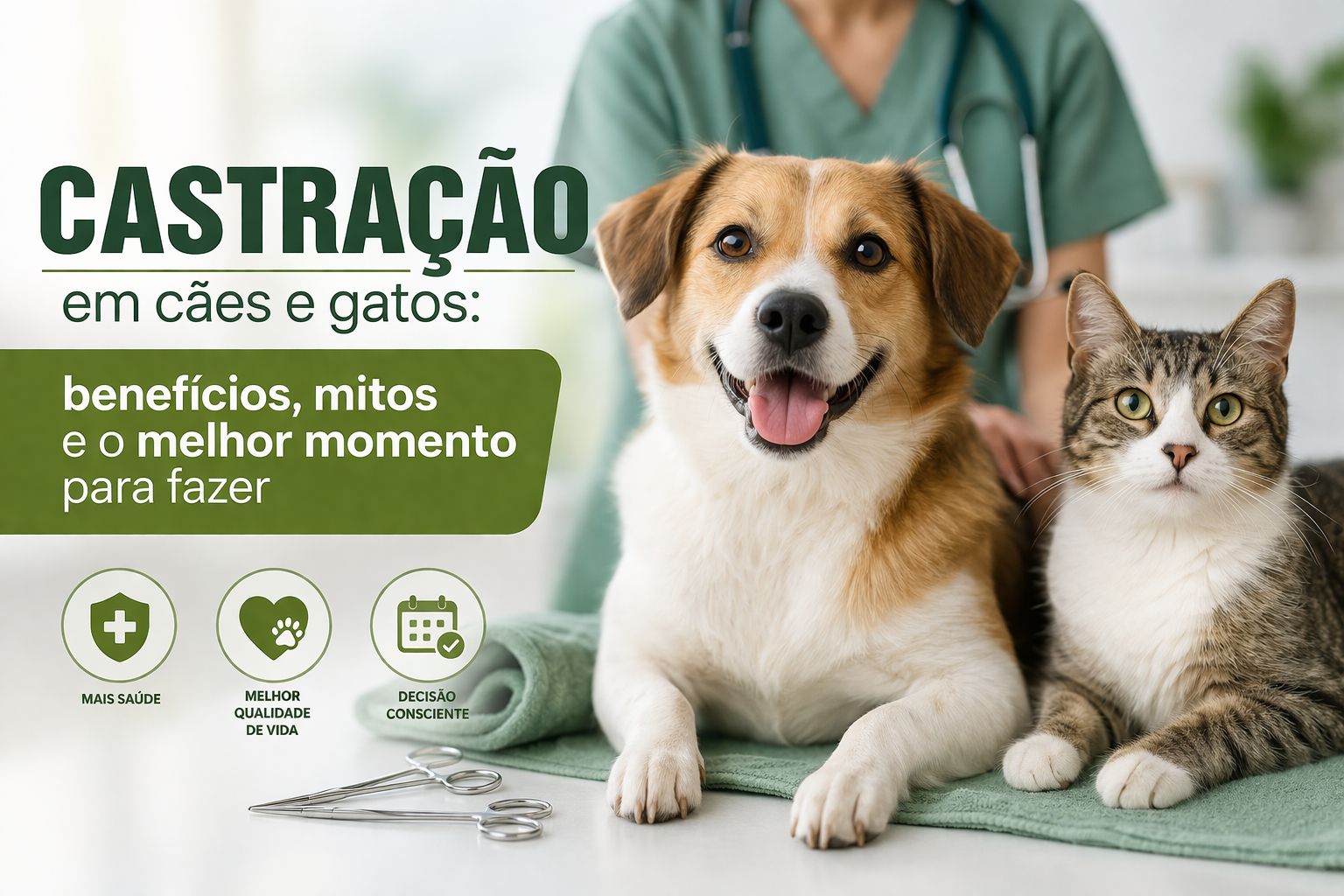 Castração em cães e gatos: benefícios, mitos e o melhor momento para fazer